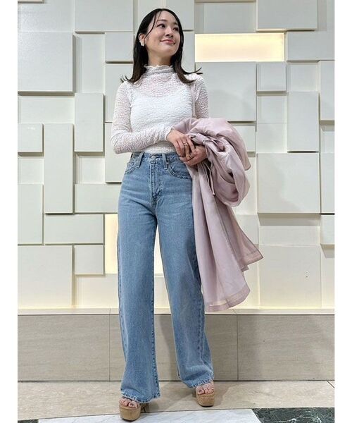 MERCURYDUO（マーキュリーデュオ）の「シアーレースカットソー（Tシャツ/カットソー・レディース・ミント/ブラック/オフホワイト・FREE）」の18枚目の写真