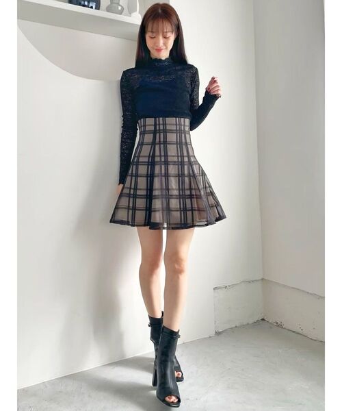 MERCURYDUO（マーキュリーデュオ）の「シアーレースカットソー（Tシャツ/カットソー・レディース・ミント/ブラック/オフホワイト・FREE）」の20枚目の写真