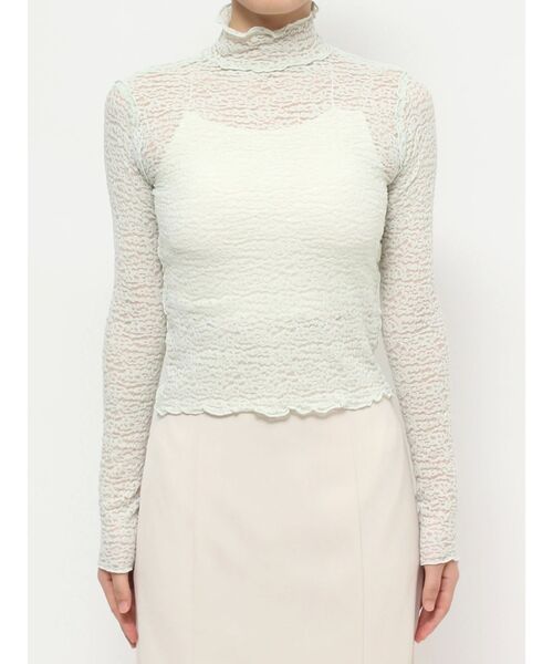 MERCURYDUO（マーキュリーデュオ）の「シアーレースカットソー（Tシャツ/カットソー・レディース・ミント/ブラック/オフホワイト・FREE）」の22枚目の写真