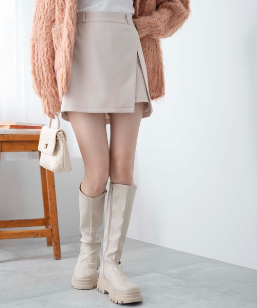 WEGO（ウィゴー）の「WEGO/スリットレイヤードスカパン（スカート・レディース・アイボリー/ブラック系その他・FREE）」の18枚目の写真