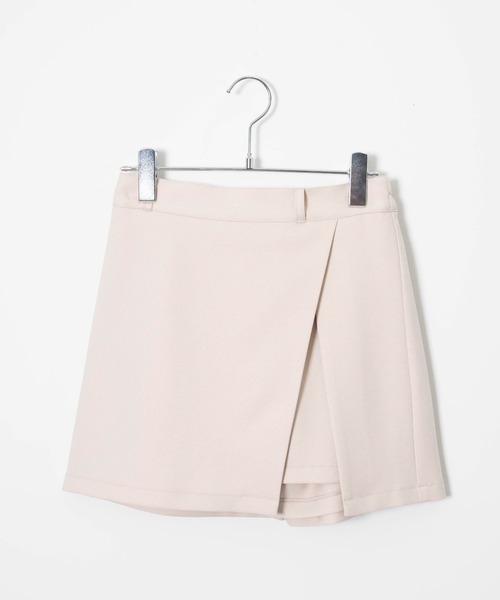 WEGO（ウィゴー）の「WEGO/スリットレイヤードスカパン（スカート・レディース・アイボリー/ブラック系その他・FREE）」の9枚目の写真