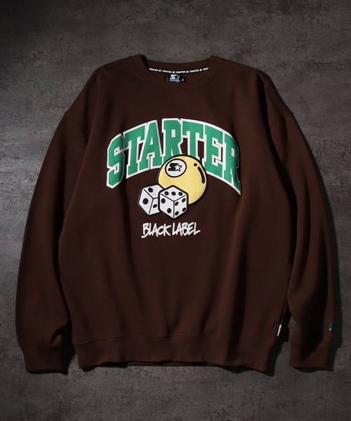 STARTER BLACK LABEL（スターターブラックレーベル）の「【STARTER /スターター】グラフィック発砲プリント 裏起毛 オーバーサイズ スウェットプルオーバー（スウェット・メンズ・ホワイト系/ブラック/ブラウン・M/L/XL）」の3枚目の写真