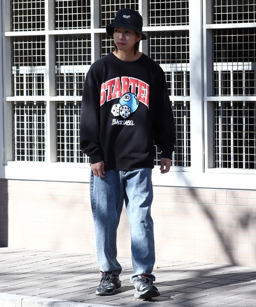 STARTER BLACK LABEL（スターターブラックレーベル）の「【STARTER /スターター】グラフィック発砲プリント 裏起毛 オーバーサイズ スウェットプルオーバー（スウェット・メンズ・ホワイト系/ブラック/ブラウン・M/L/XL）」の18枚目の写真