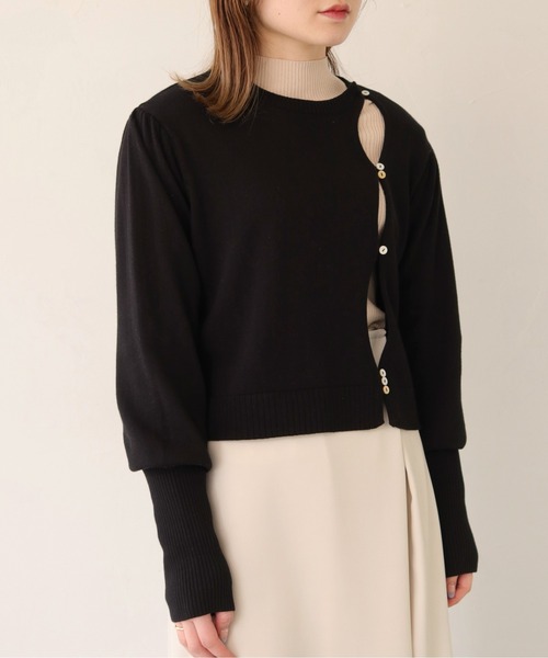 CLEIO（クレイオ）の「【CLEIO】ランダム開きニットカーディガン/RANDOM TEAR-OPENING KNIT CARDIGAN/986-11621（ニット/セーター・レディース・アイボリー/ブラック/グリーン系その他・FREE）」の21枚目の写真