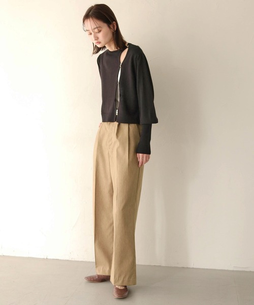 CLEIO（クレイオ）の「【CLEIO】ランダム開きニットカーディガン/RANDOM TEAR-OPENING KNIT CARDIGAN/986-11621（ニット/セーター・レディース・アイボリー/ブラック/グリーン系その他・FREE）」の18枚目の写真