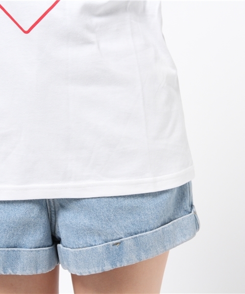 WEGO（ウィゴー）の「WEGO/デジタルハートTシャツ（Tシャツ/カットソー・レディース・ホワイト/ブラック・FREE）」の5枚目の写真