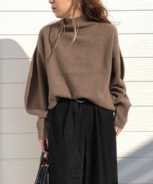 Q | FOX混袖ボリュームニット(ニット/セーター)