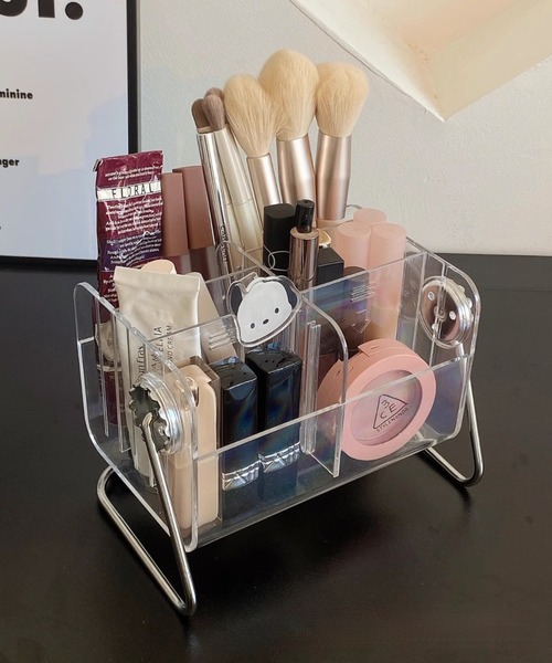 回転式アクリルコスメディスプレイケース（収納グッズ）｜Made in I