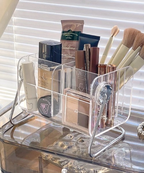 回転式アクリルコスメディスプレイケース（収納グッズ）｜Made in I