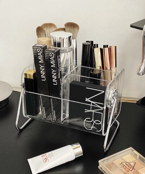 回転式アクリルコスメディスプレイケース（収納グッズ）｜Made