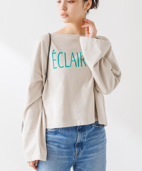 【セール】ショート丈ロゴミニ裏毛ロンT（Tシャツ/カットソー）｜Rouge vif Anna（ルージュヴィフアンナ）
