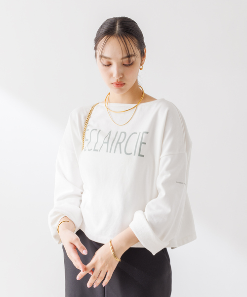 【セール】ショート丈ロゴミニ裏毛ロンT（Tシャツ/カットソー）｜Rouge vif Anna（ルージュヴィフアンナ）