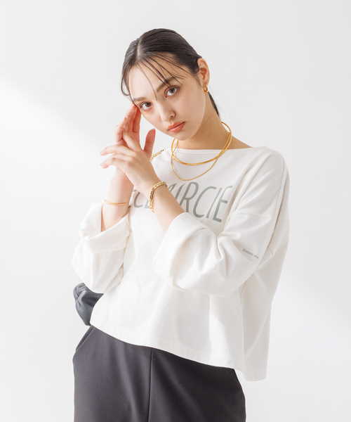 【セール】ショート丈ロゴミニ裏毛ロンT（Tシャツ/カットソー）｜Rouge vif Anna（ルージュヴィフアンナ）