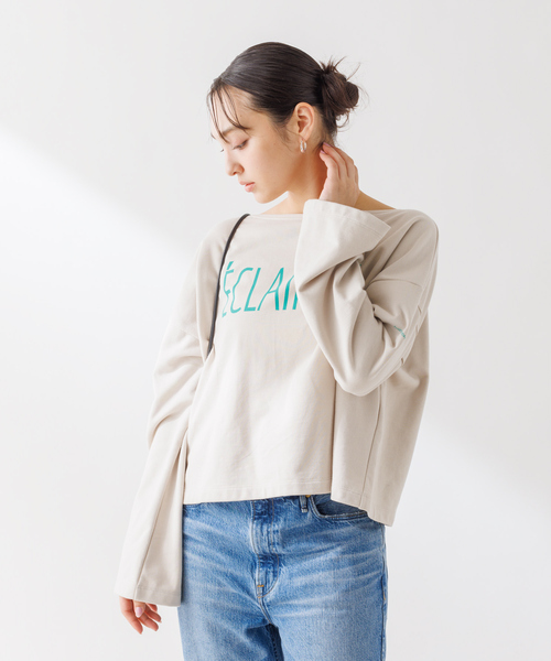 【セール】ショート丈ロゴミニ裏毛ロンT（Tシャツ/カットソー）｜Rouge vif Anna（ルージュヴィフアンナ）