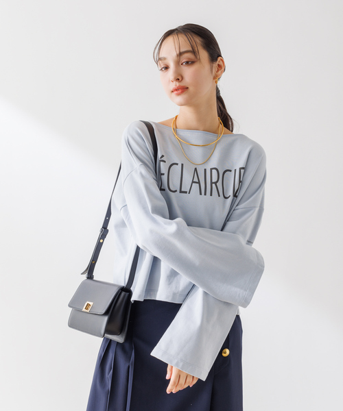 【セール】ショート丈ロゴミニ裏毛ロンT（Tシャツ/カットソー）｜Rouge vif Anna（ルージュヴィフアンナ）