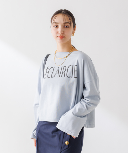【セール】ショート丈ロゴミニ裏毛ロンT（Tシャツ/カットソー）｜Rouge vif Anna（ルージュヴィフアンナ）