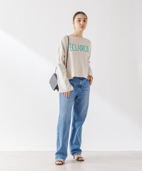 【セール】ショート丈ロゴミニ裏毛ロンT（Tシャツ/カットソー）｜Rouge vif Anna（ルージュヴィフアンナ）