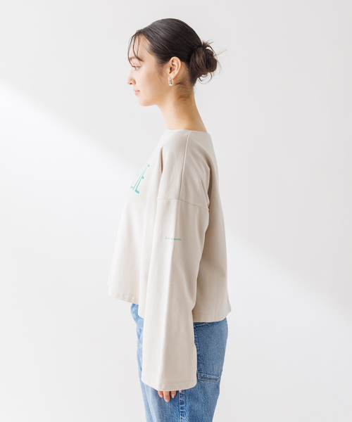 【セール】ショート丈ロゴミニ裏毛ロンT（Tシャツ/カットソー）｜Rouge vif Anna（ルージュヴィフアンナ）