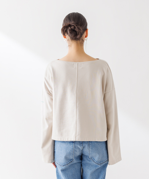 【セール】ショート丈ロゴミニ裏毛ロンT（Tシャツ/カットソー）｜Rouge vif Anna（ルージュヴィフアンナ）
