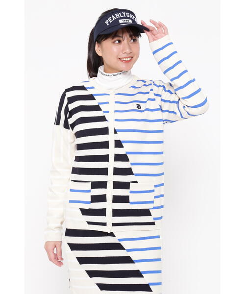 PEARLY GATES パーリーゲイツ ニットカーディガン ネイビー系 4 [240001204837]【中古】メンズ 即日発送 PEARLY GATES パーリーゲイツ ニット カーディガン PEARLY