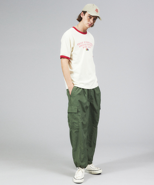 FRUIT OF THE LOOM（フルーツオブザルーム）の「【FRUIT OF THE LOOM】リンガー クルーネック ショートスリーブ Tシャツ（Tシャツ/カットソー・メンズ・パープル/グレー/サックスブルー/グリーン/アイボリー/ホワイト系その他・M/L/XL）」の19枚目の写真