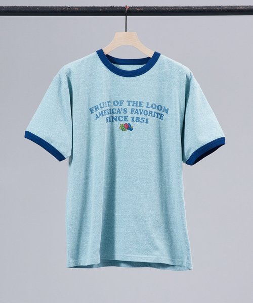 FRUIT OF THE LOOM】リンガー クルーネック ショートスリーブ T
