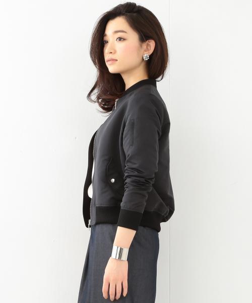BEAMS LIGHTS Women's(ビームスライツ ウィメンズ)の「BEAMS LIGHTS / 撥水MA-1(ブルゾン・レディース・ブラック/チャコールグレー/オリーブ・38/36)」の10枚目の写真