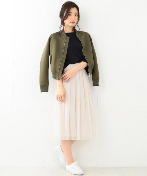 BEAMS LIGHTS Women's(ビームスライツ ウィメンズ)の「BEAMS LIGHTS / 撥水MA-1(ブルゾン・レディース・ブラック/チャコールグレー/オリーブ・38/36)」の13枚目の写真