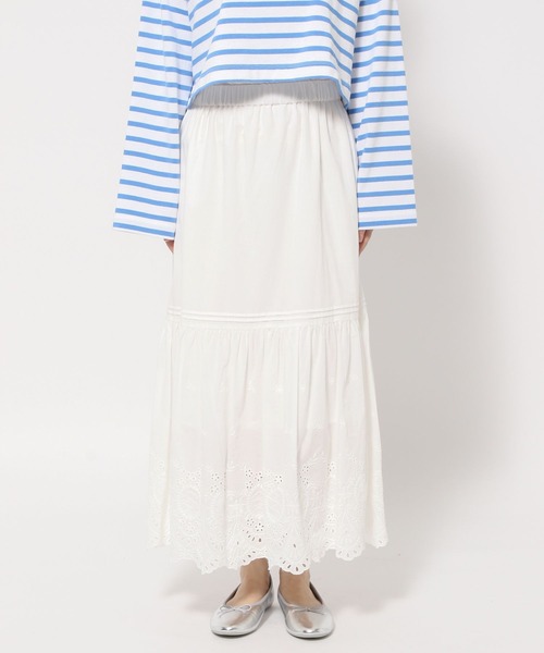 LOWRYS FARM(ローリーズファーム)の「スカラップボリュームスカート 100507(スカート・レディース・チャコールグレー/ブラック/ホワイト・FREE)」の13枚目の写真