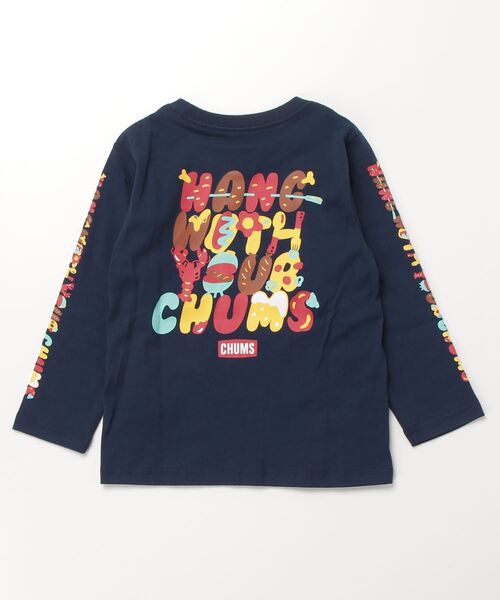 CHUMS(チャムス)の「【CHUMS】Kid's On The Grill L/S T-Shirt(Tシャツ/カットソー・キッズ・ホワイト/ブラック/ネイビー/ホワイト×ネイビー/マルチ・MEDIUM/LARGE/X-LARGE)」の7枚目の写真