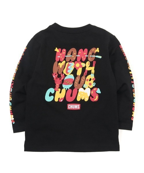 CHUMS(チャムス)の「【CHUMS】Kid's On The Grill L/S T-Shirt(Tシャツ/カットソー・キッズ・ホワイト/ブラック/ネイビー/ホワイト×ネイビー/マルチ・MEDIUM/LARGE/X-LARGE)」の3枚目の写真