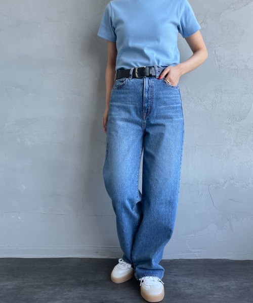 NEEDBY heritage（ニードバイヘリテージ）の「[NEEDBY heritage/ニ―ドバイヘリテージ] LUNA ハイライズルーズストレートデニム（デニムパンツ・レディース・ライトインディゴブルー・23/24/25/26）」の14枚目の写真