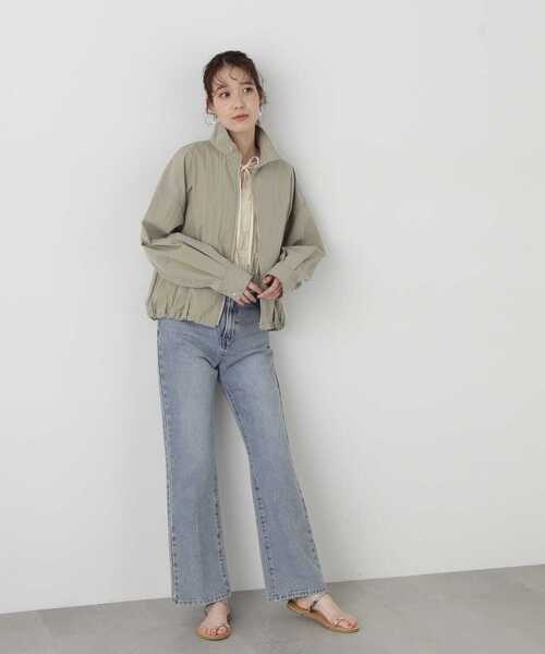 N.(N. Natural Beauty Basic)(エヌエヌナチュラルビューティーベーシック)の「◆ドロストジップブルゾン(ブルゾン・レディース・オフホワイト/グレー/ブルー・MEDIUM)」の16枚目の写真