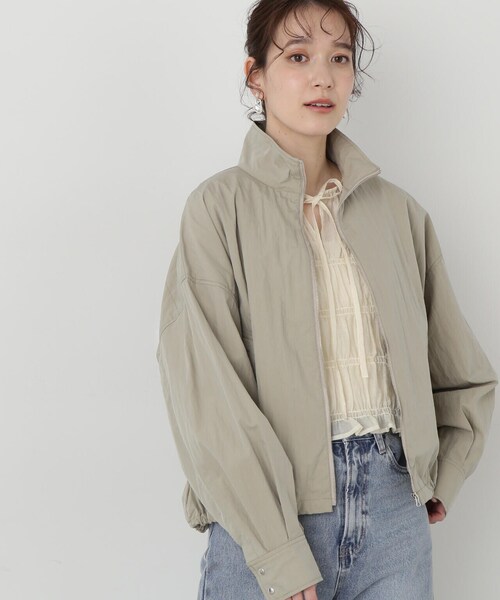 N.(N. Natural Beauty Basic)(エヌエヌナチュラルビューティーベーシック)の「◆ドロストジップブルゾン(ブルゾン・レディース・オフホワイト/グレー/ブルー・MEDIUM)」の18枚目の写真