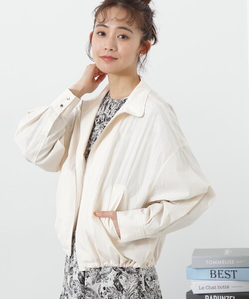 N.(N. Natural Beauty Basic)(エヌエヌナチュラルビューティーベーシック)の「◆ドロストジップブルゾン(ブルゾン・レディース・オフホワイト/グレー/ブルー・MEDIUM)」の19枚目の写真