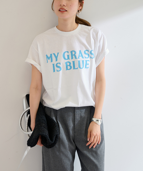 FRAMeWORK(フレームワーク)の「【BLUESCENTRIC / ブルースセントリック】 MY GRASS IS BLUE SS TEE(Tシャツ/カットソー・レディース・ホワイト・FREE)」の21枚目の写真