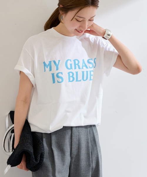FRAMeWORK(フレームワーク)の「【BLUESCENTRIC / ブルースセントリック】 MY GRASS IS BLUE SS TEE(Tシャツ/カットソー・レディース・ホワイト・FREE)」の22枚目の写真