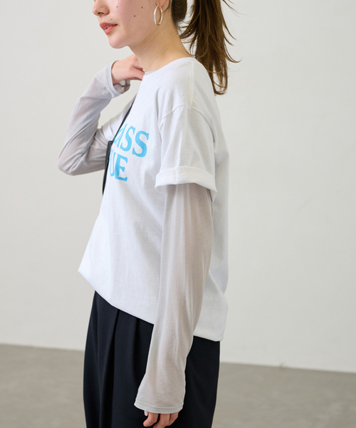 FRAMeWORK(フレームワーク)の「【BLUESCENTRIC / ブルースセントリック】 MY GRASS IS BLUE SS TEE(Tシャツ/カットソー・レディース・ホワイト・FREE)」の3枚目の写真