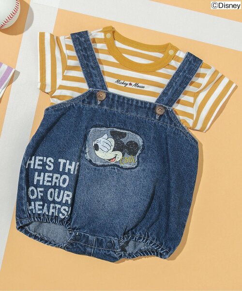 Disney(ディズニー)の「【リンク】ディズニーキャラクター 2Pデニムサロペット(その他ベビーウェア・キッズ・ブラック/ブルー・80/70)」の2枚目の写真