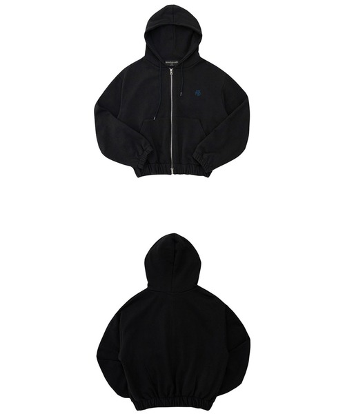 ムーアムーア　リバーシブルフリースフードジャンパー ジップアップ　2way ⭐︎ A'GEM/9 × .kom『muah muah/ムーアムーア』SIGNATURE COMBI HOOD