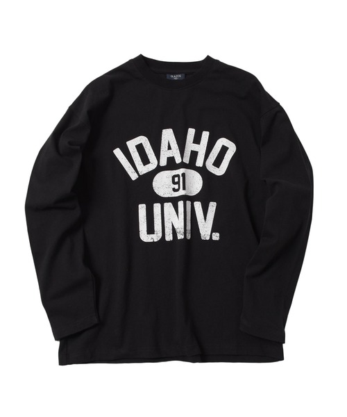 GLAZOS（グラソス）の「【プチプラ】アソートフロントロゴ長袖Tシャツ（Tシャツ/カットソー・キッズ・グレー/ベージュ/ブラック/ホワイト/ブルー・140cm/150cm/170cm/160cm）」の2枚目の写真