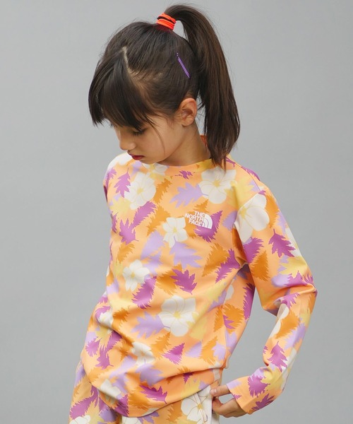 THE NORTH FACE（ザノースフェイス）の「THE NORTH FACE/ザ・ノース・フェイス NOVELTY L/S SUNSHADE TEE キッズ 水陸両用 UVケア 耐塩素仕様 NTJ12443（ラッシュガード・キッズ・オレンジ系その他/パープル・120cm/130cm/140cm/150cm）」の12枚目の写真