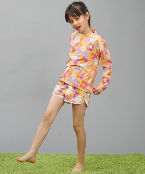 THE NORTH FACE（ザノースフェイス）の「THE NORTH FACE/ザ・ノース・フェイス NOVELTY L/S SUNSHADE TEE キッズ 水陸両用 UVケア 耐塩素仕様 NTJ12443（ラッシュガード・キッズ・オレンジ系その他/パープル・120cm/130cm/140cm/150cm）」の15枚目の写真