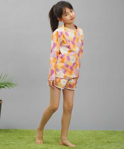 THE NORTH FACE（ザノースフェイス）の「THE NORTH FACE/ザ・ノース・フェイス NOVELTY L/S SUNSHADE TEE キッズ 水陸両用 UVケア 耐塩素仕様 NTJ12443（ラッシュガード・キッズ・オレンジ系その他/パープル・120cm/130cm/140cm/150cm）」の17枚目の写真