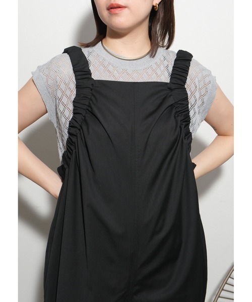 palm RICHE(ポームリシュ)の「レース編みニットTOPS(ニット/セーター・レディース・グレー/ブラック/パープル・M)」の14枚目の写真