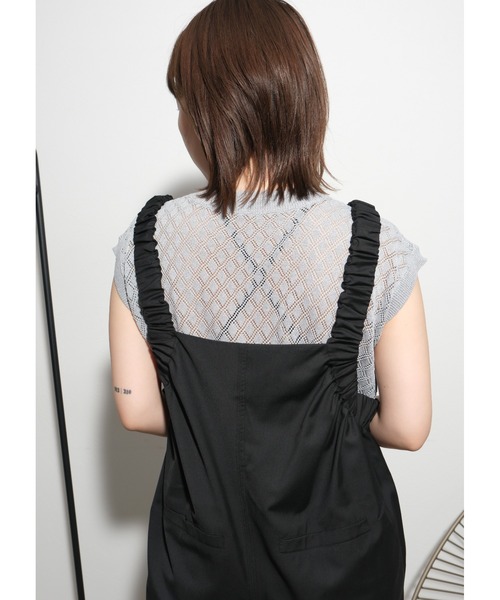 palm RICHE(ポームリシュ)の「レース編みニットTOPS(ニット/セーター・レディース・グレー/ブラック/パープル・M)」の16枚目の写真