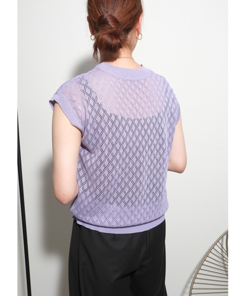 palm RICHE(ポームリシュ)の「レース編みニットTOPS(ニット/セーター・レディース・グレー/ブラック/パープル・M)」の22枚目の写真
