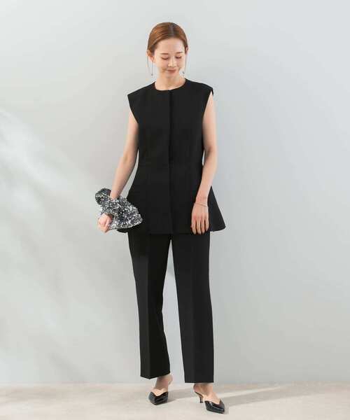 URBAN RESEARCH ROSSO WOMEN（アーバンリサーチ　ロッソ）の「ペプラムジレセットアップ（セットアップ・レディース・ブラック/ベージュ・FREE）」の3枚目の写真