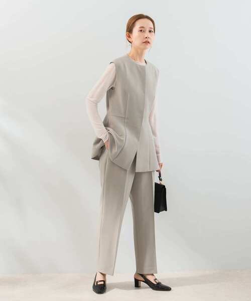 URBAN RESEARCH ROSSO WOMEN（アーバンリサーチ　ロッソ）の「ペプラムジレセットアップ（セットアップ・レディース・ブラック/ベージュ・FREE）」の7枚目の写真