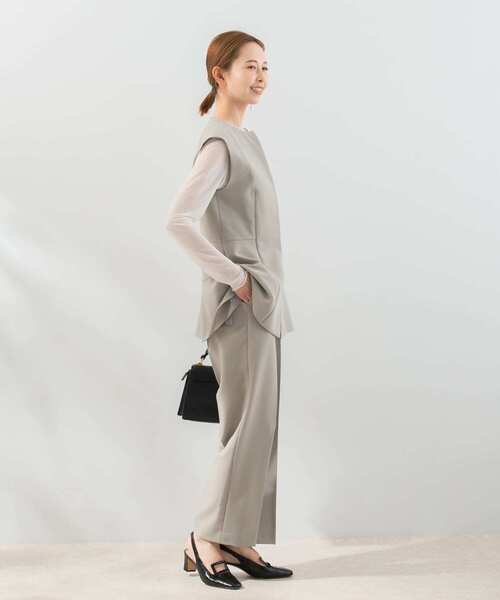 URBAN RESEARCH ROSSO WOMEN（アーバンリサーチ　ロッソ）の「ペプラムジレセットアップ（セットアップ・レディース・ブラック/ベージュ・FREE）」の8枚目の写真